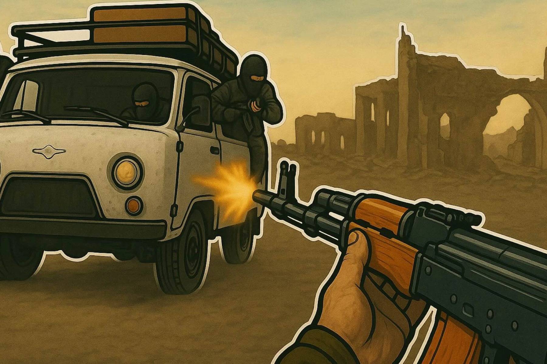 Road Chase: Shooter Realistic Guns