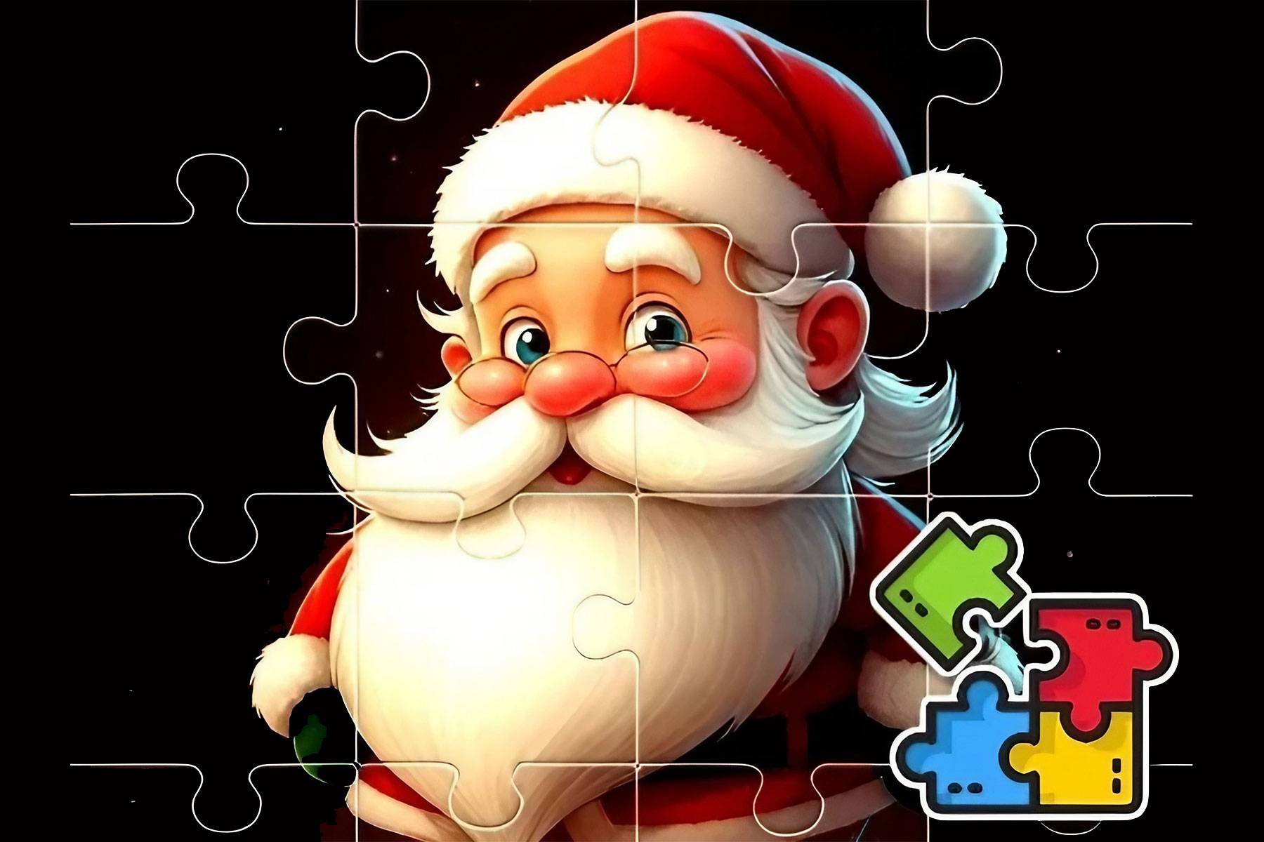 Christmas Puzzle With Santa