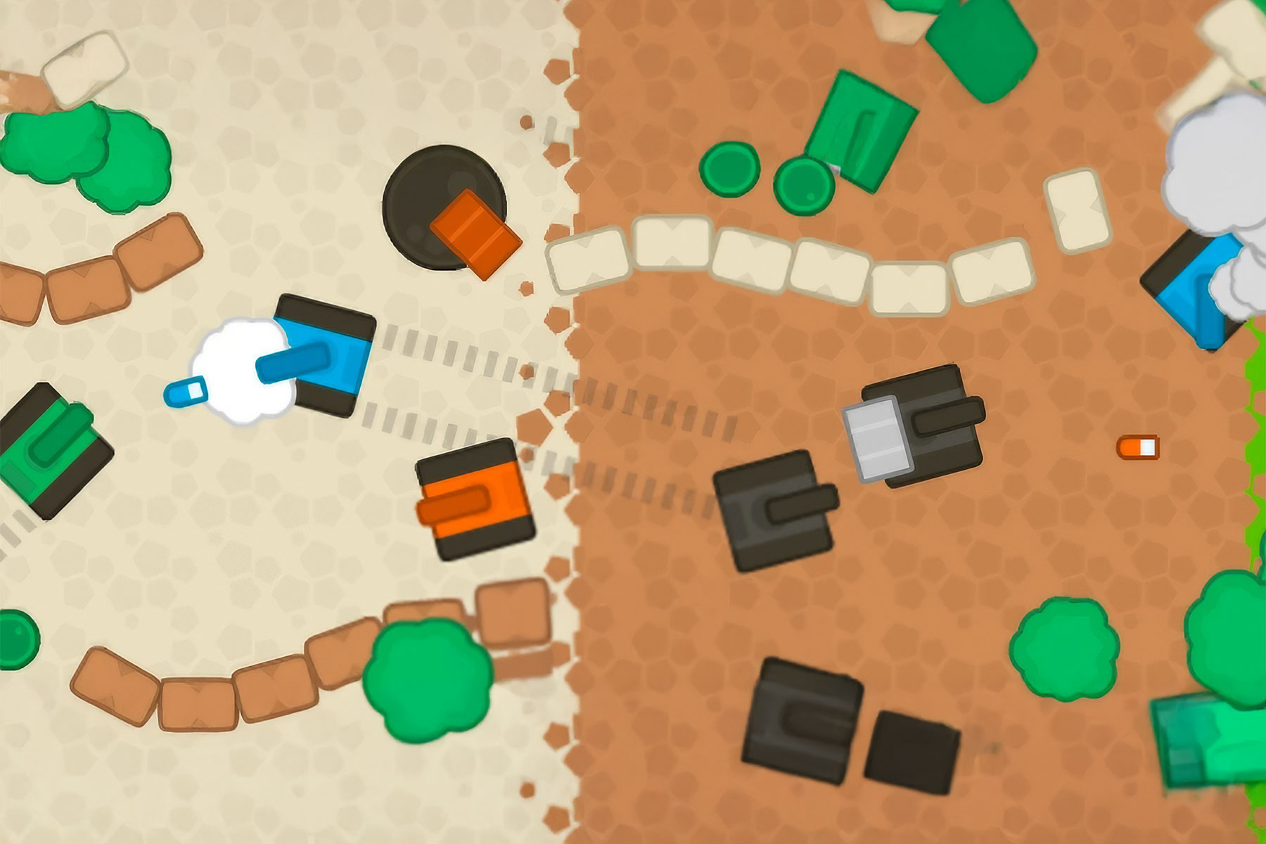 1 2 3 4 Player Tank Game 2D