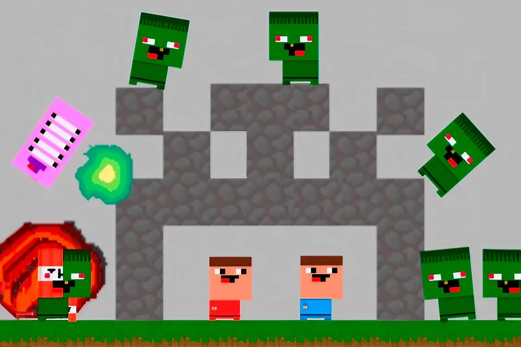 Nubiks build a defense vs zombies