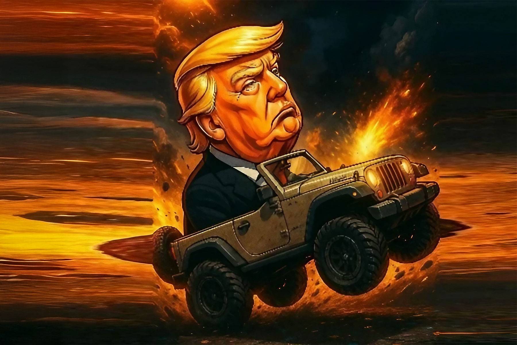 Trump Wheelie Challenge