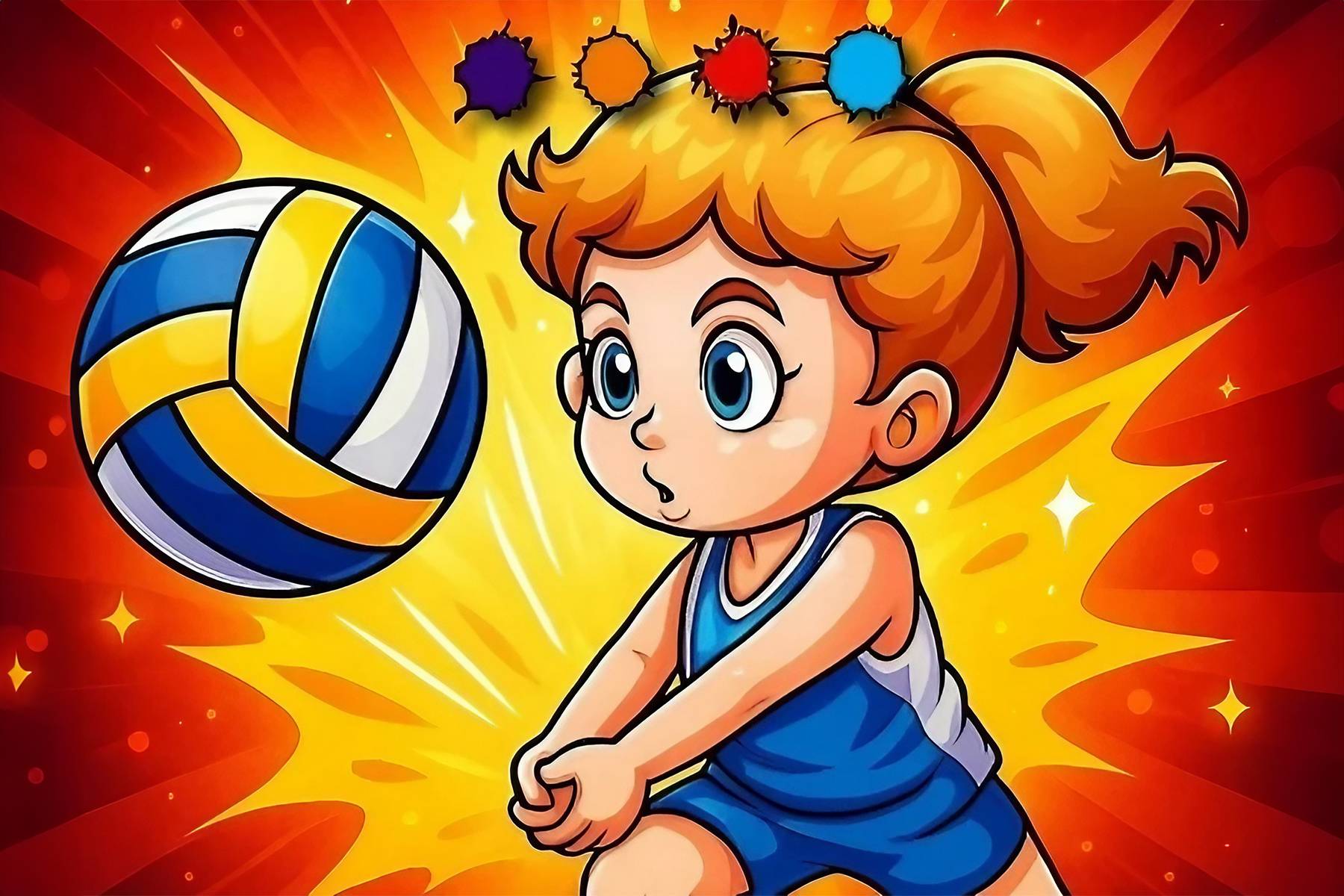 Volleyball Fun Coloring