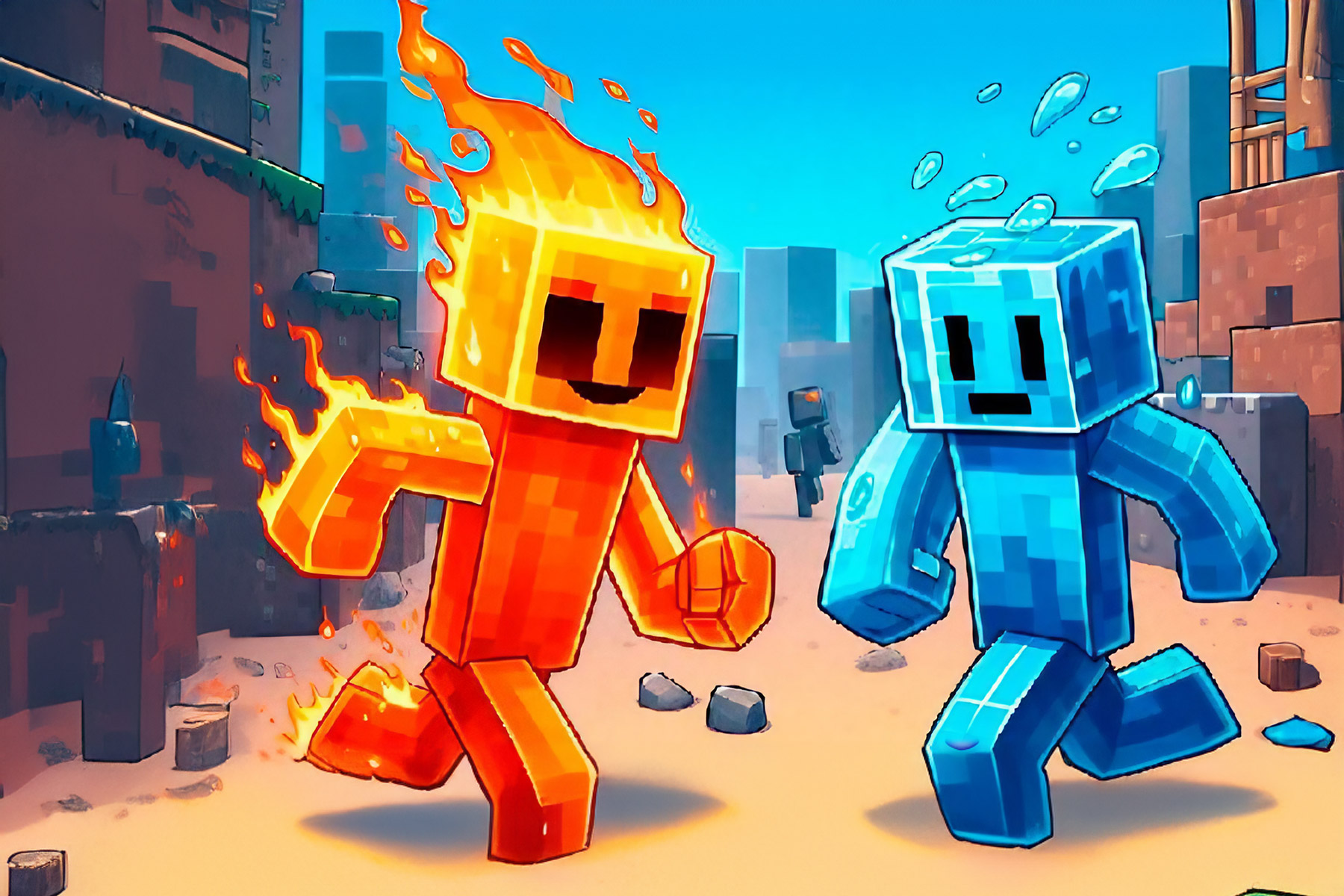 Fire And Water Stickman