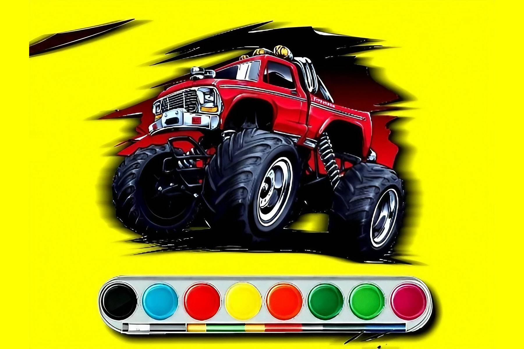 Monster Jeep Coloring