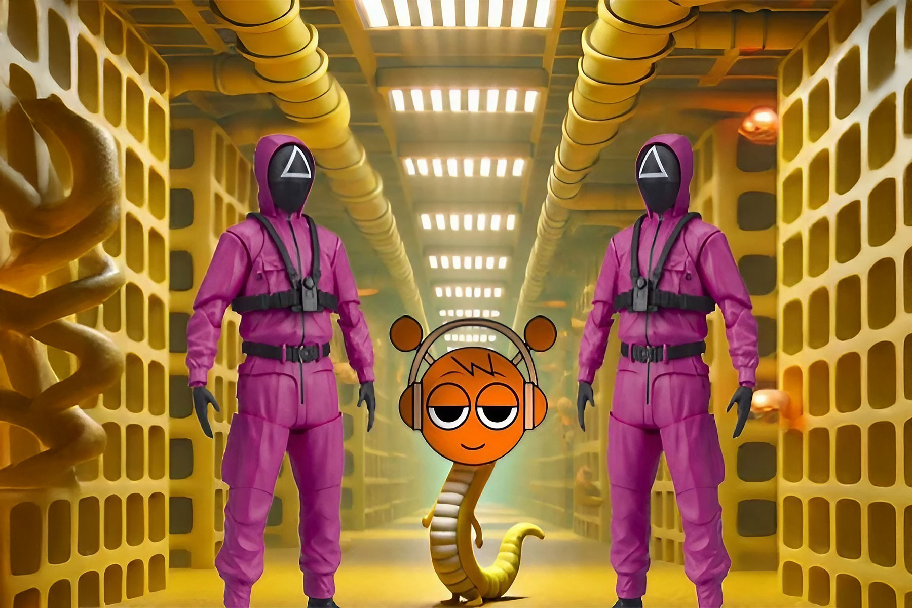 Squid Game Sprunki Escaped Backrooms