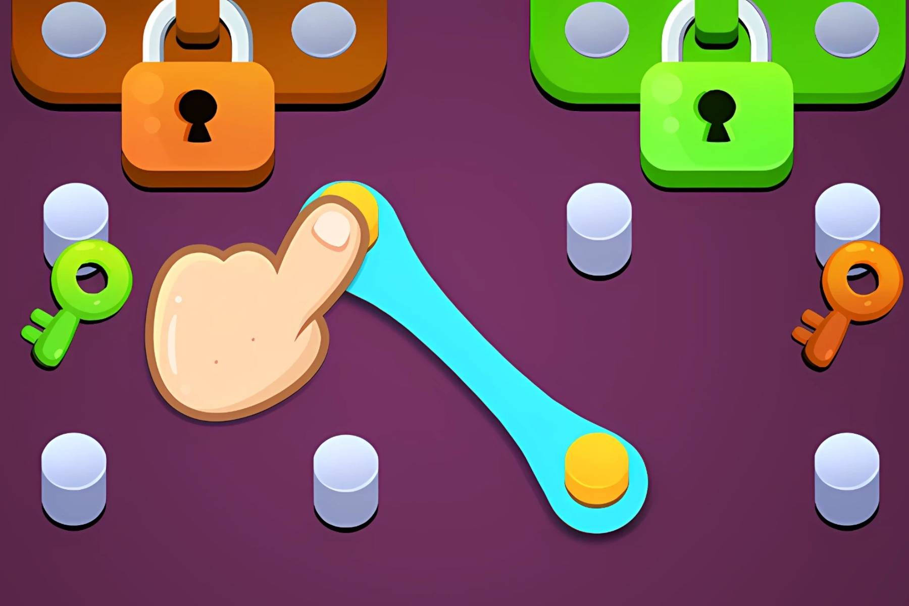 Move the rubber bands: Logic puzzle