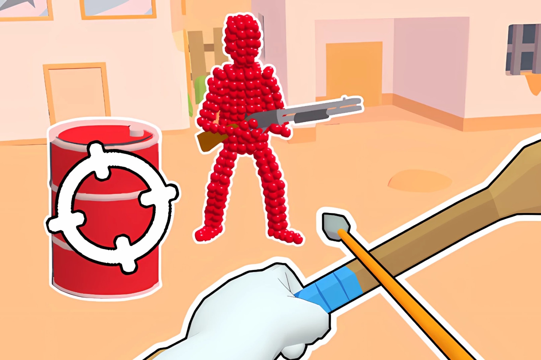 Stickman Archer: Shooting Arrows at Reds
