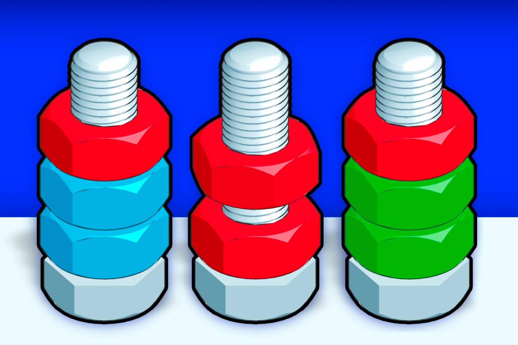Nuts Puzzle: Sort By Color