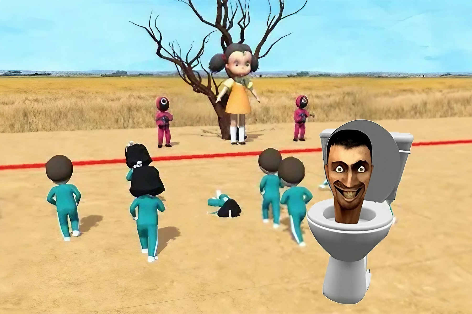 Skibidi Toilet Squid Game Red Light