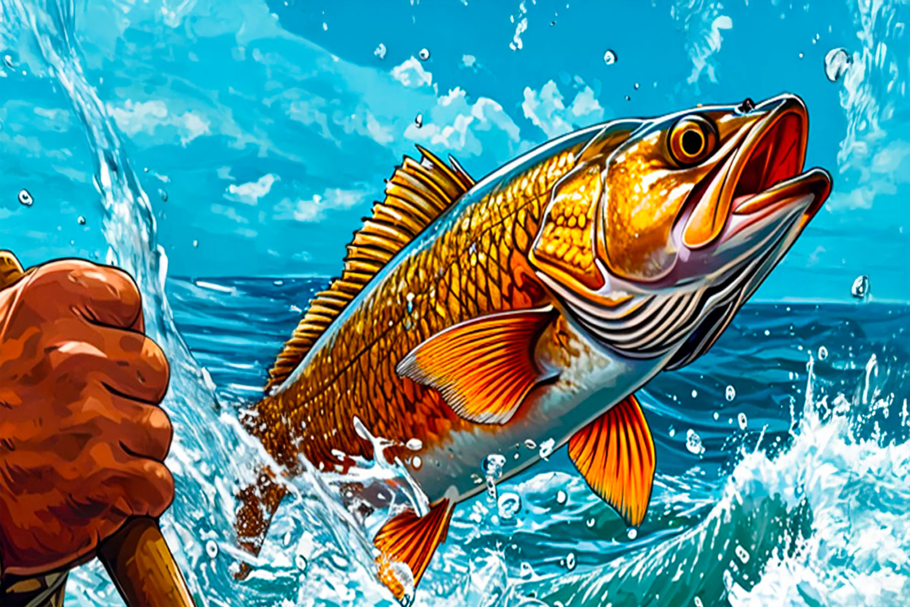 Russian Fishing at Sea