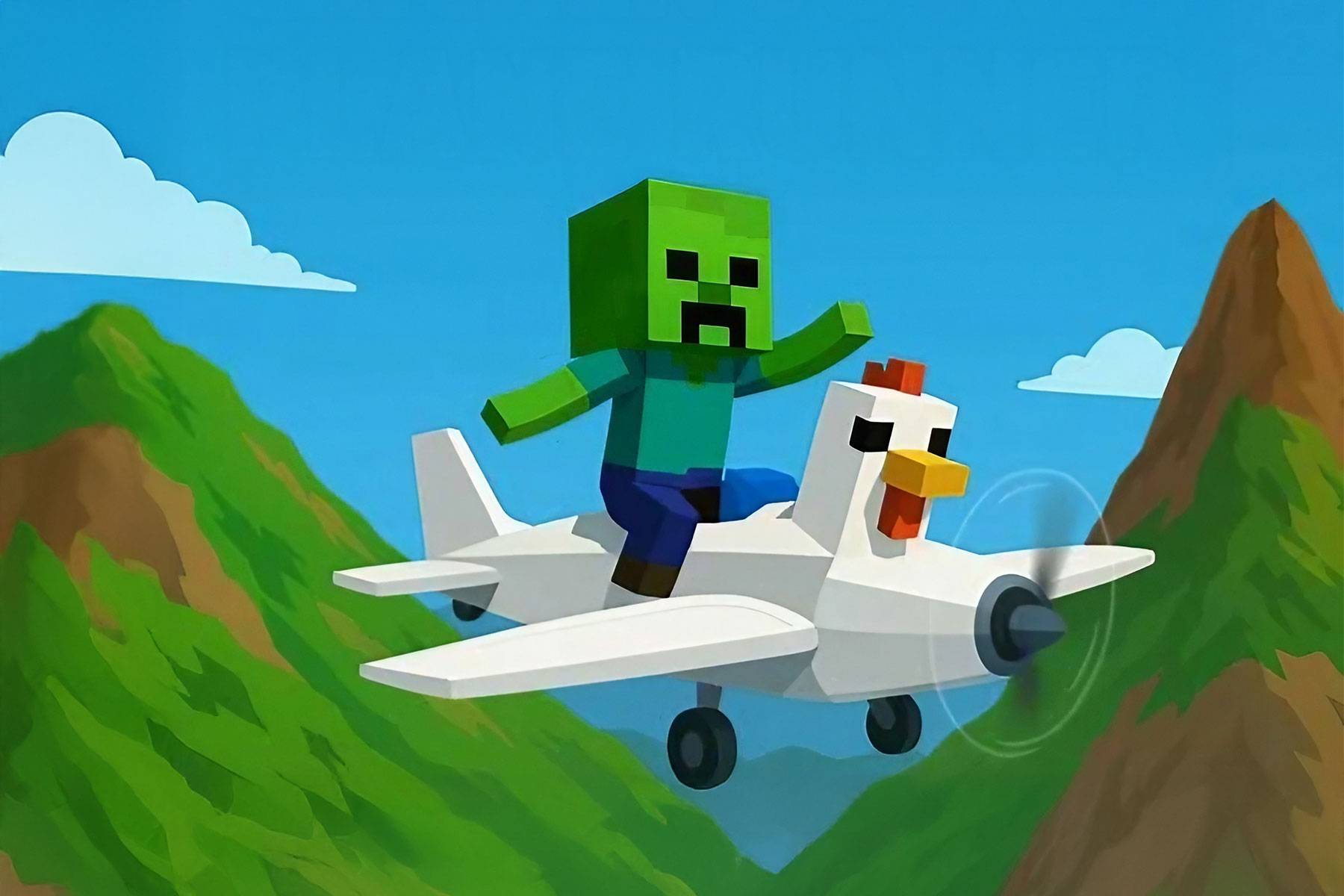 Chicken Jockey Plane Runner