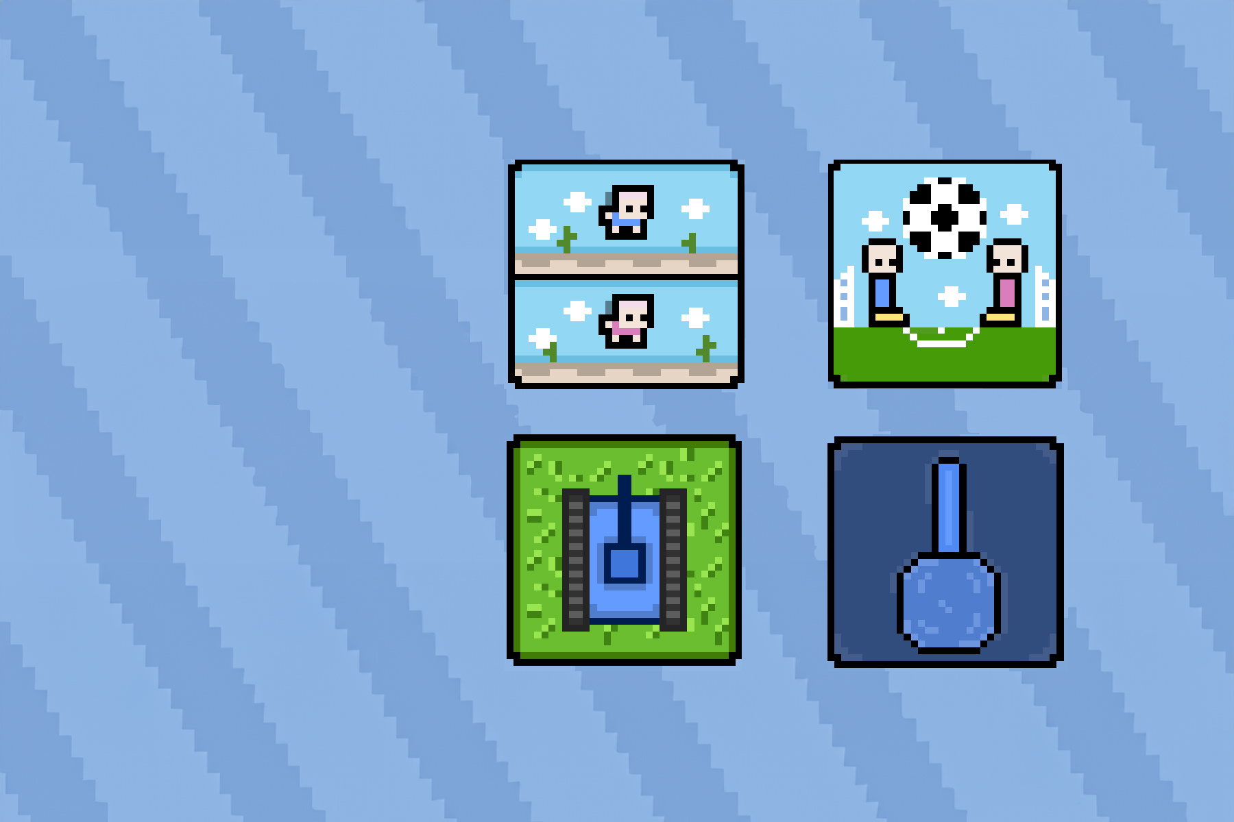 4 Games For 2 Players - WGPlayground.com