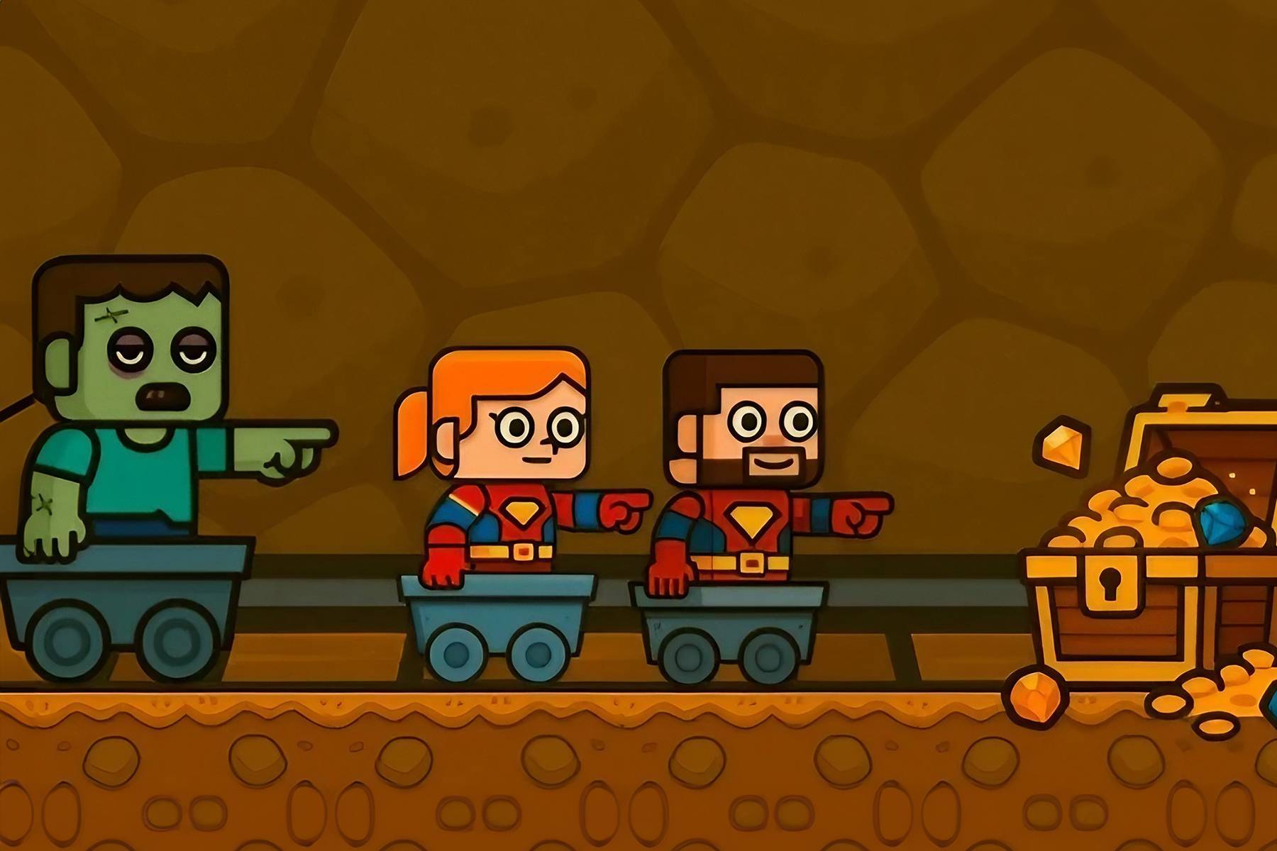 2 Player BlockMiner Escape