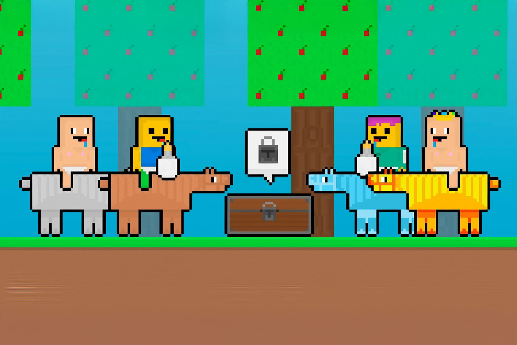 Baby Noob vs Baby Obby Horse